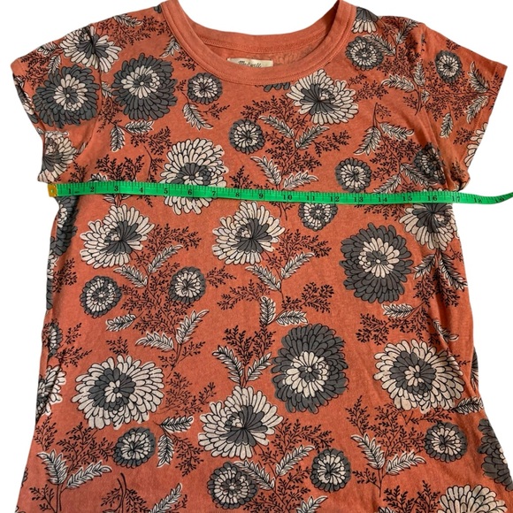 Madewell The Perfect Vintage Tee Floral Orange Size XS - Picture 3 of 6